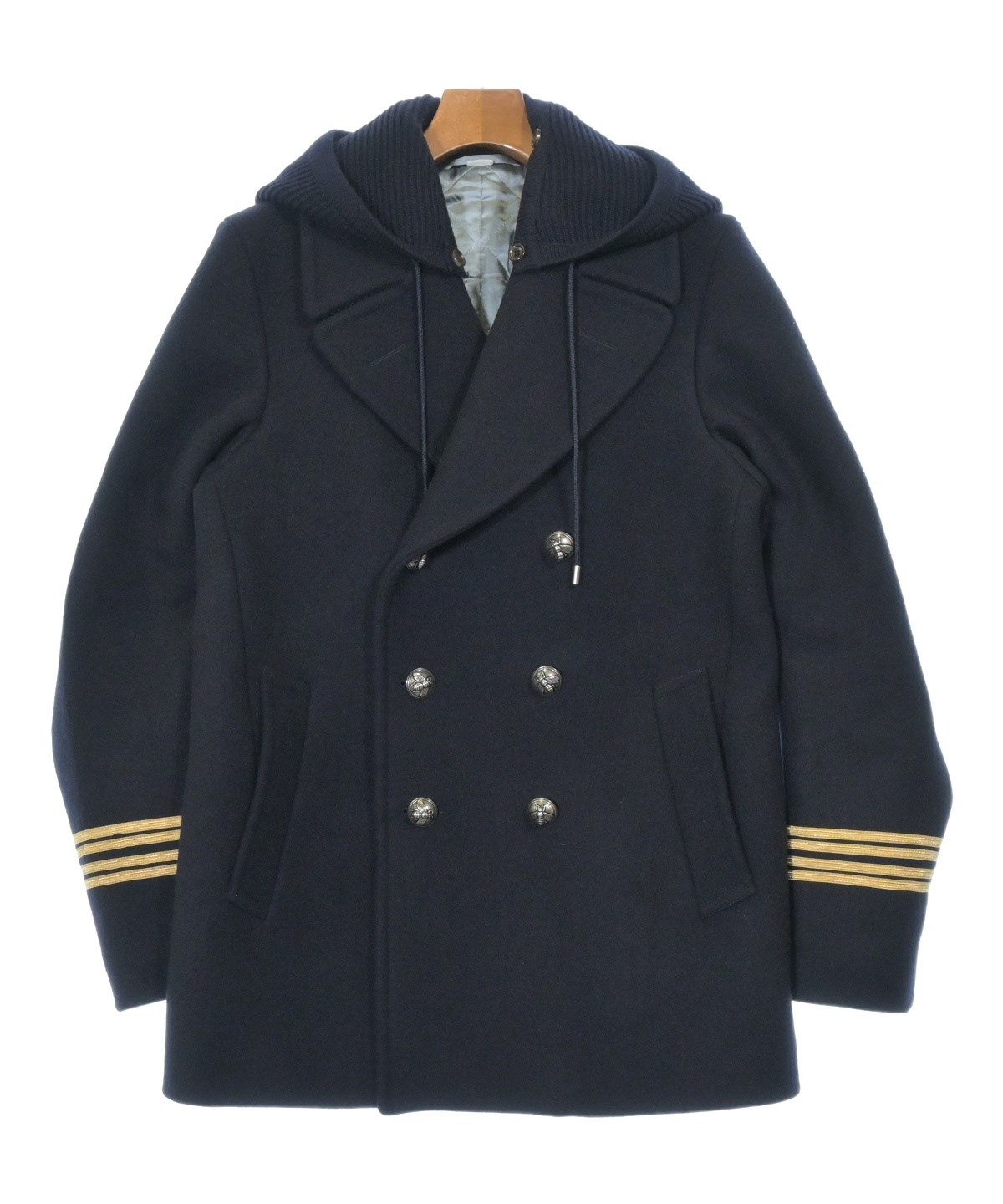 GUCCI（グッチ）ピーコート 紺 サイズ:46(M位) メンズ/2200650536012