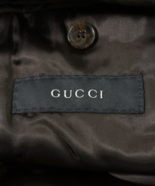 GUCCI（グッチ）テーラードジャケット 茶 サイズ:46(M位) メンズ/2200650956162