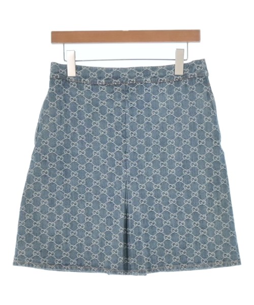 GUCCI(グッチ)ひざ丈スカート 青 サイズ:38(S位)/2200651103046