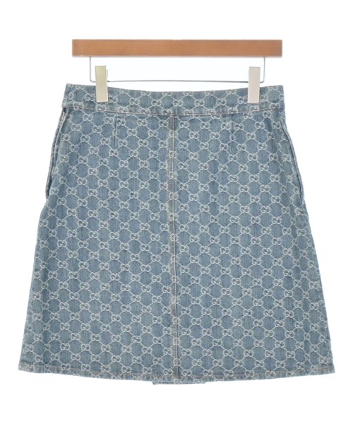 GUCCI（グッチ）ひざ丈スカート 青 サイズ:38(S位) レディース/2200651103046