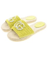 GUCCI（グッチ）サンダル 緑 サイズ:EU37(23.5cm位) レディース/2200651204330