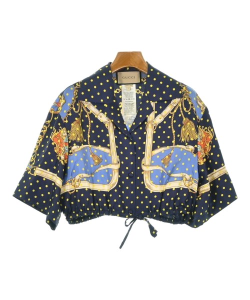GUCCI(グッチ)ブラウス 紺 サイズ:42(M位)/2200702235023