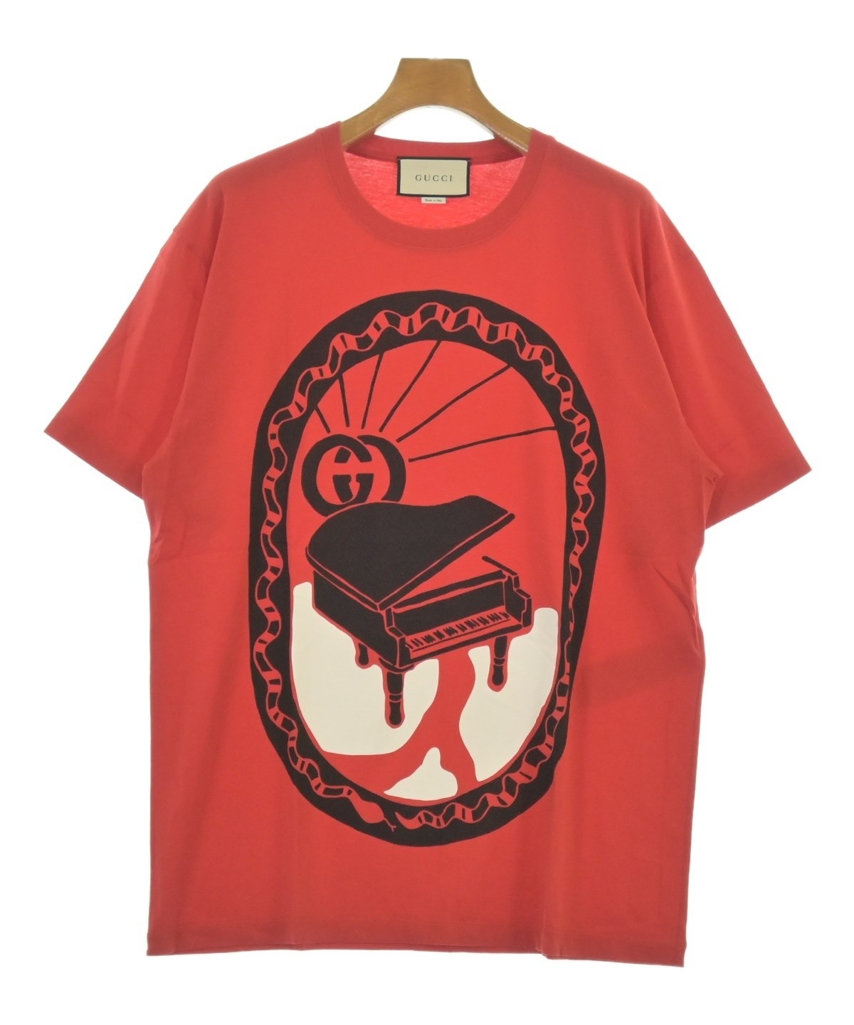 GUCCI（グッチ）Tシャツ・カットソー 赤 サイズ:L メンズ