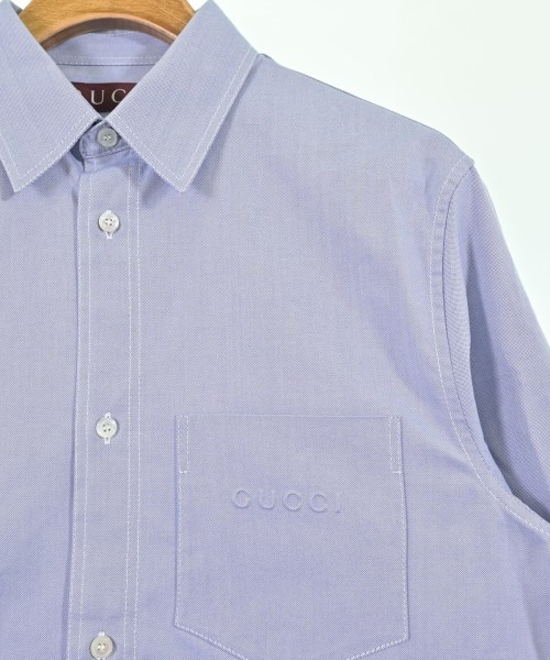GUCCI（グッチ）ドレスシャツ 青 サイズ:15(S位) メンズ/2200700894055