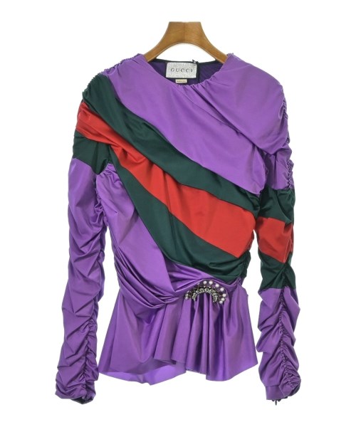 GUCCI(グッチ)ブラウス 紫 サイズ:46(XL位)/2200702611032