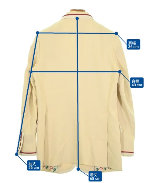 GUCCI（グッチ）テーラードジャケット ベージュ サイズ:38(S位) レディース/2200704025011