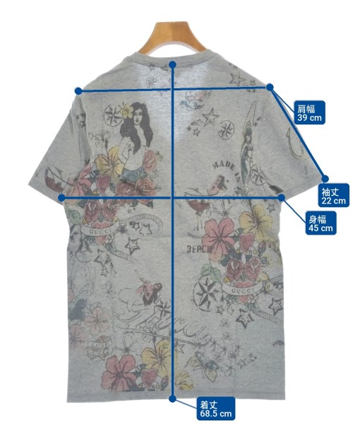 GUCCI（グッチ）Tシャツ・カットソー グレー サイズ:L メンズ/2200704435254
