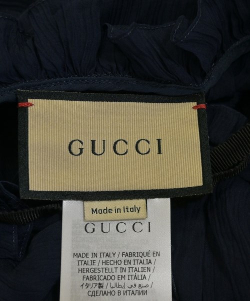 GUCCI（グッチ）ブラウス 紺 サイズ:44(L位) レディース/2200707841069