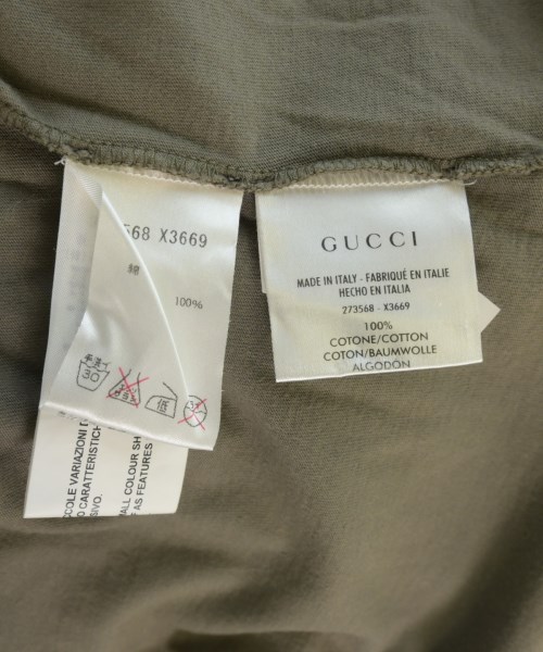 GUCCI（グッチ）Tシャツ・カットソー カーキ サイズ:M メンズ/2200709381303
