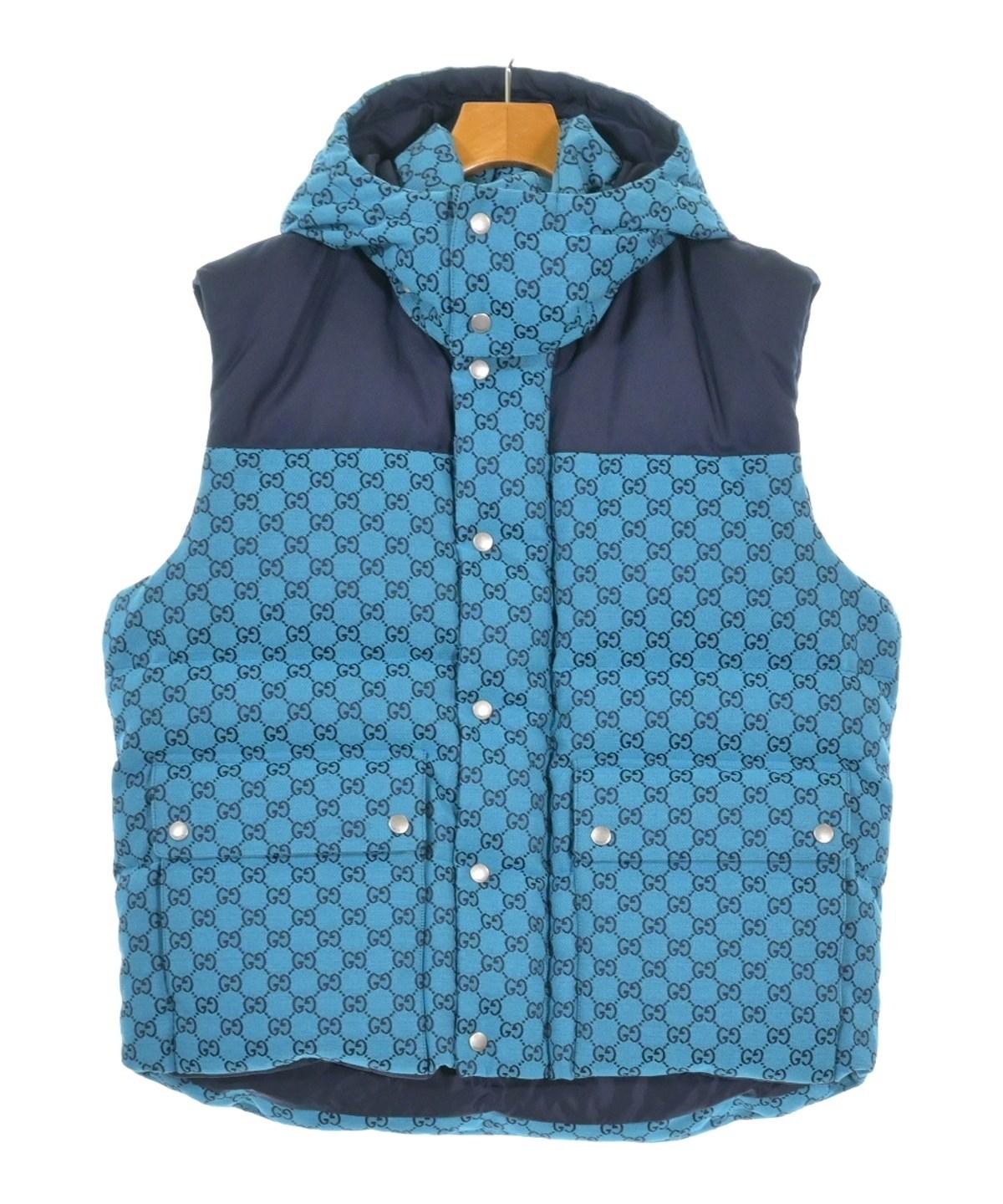GUCCI（グッチ）ダウンジャケット/ダウンベスト 青 サイズ:48(L位