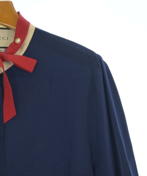 GUCCI（グッチ）ブラウス 紺 サイズ:38(S位) レディース/2200664898175