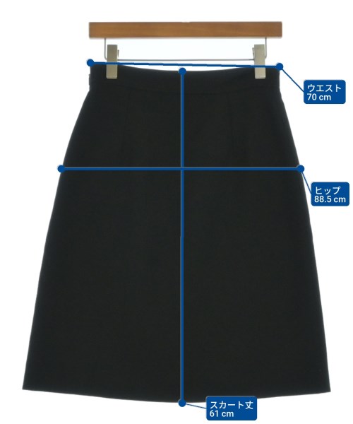 GUCCI（グッチ）ひざ丈スカート 黒 サイズ:40(M位) レディース/2200664898205