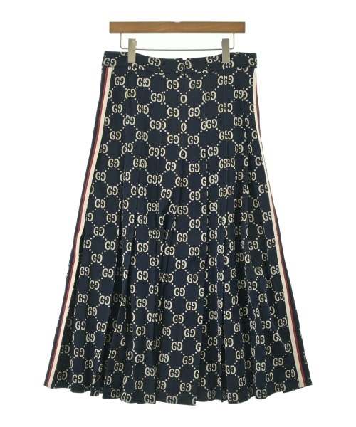 GUCCI（グッチ）ロング・マキシ丈スカート 紺 サイズ:L レディース/2200664970055
