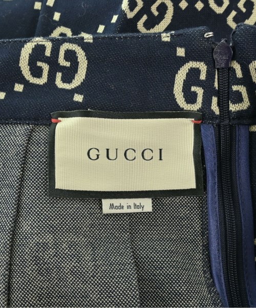 GUCCI（グッチ）ロング・マキシ丈スカート 紺 サイズ:L レディース/2200664970055