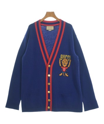 GUCCI（グッチ）カーディガン 青 サイズ:L レディース/2200665174056
