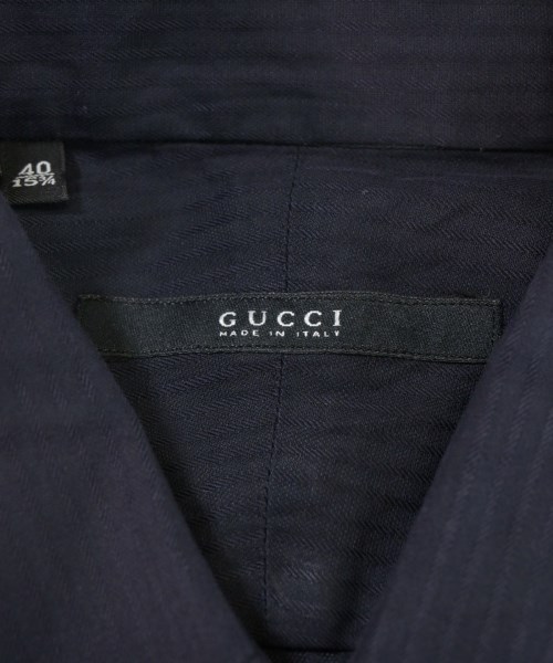 GUCCI（グッチ）ドレスシャツ 紺 サイズ:40(L位) メンズ/2200666901026