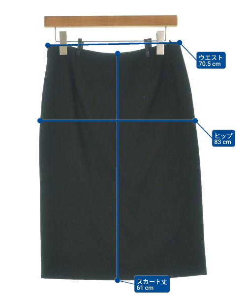GUCCI（グッチ）ひざ丈スカート 黒 サイズ:38(S位) レディース/2200669162011