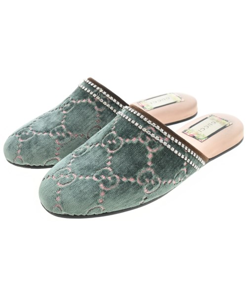 GUCCI(グッチ)サンダル 緑 サイズ:EU37(23.5cm位)/2200669688061