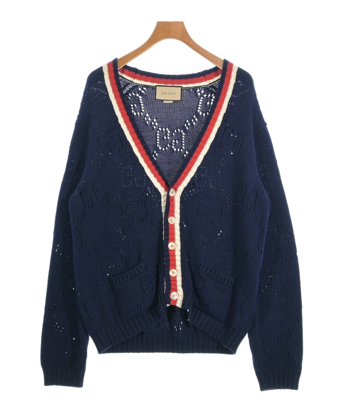 GUCCI(グッチ)カーディガン 紺 サイズ:XL メンズ GUCCI(グッチ)カーディガン 紺 サイズ:XL メンズ