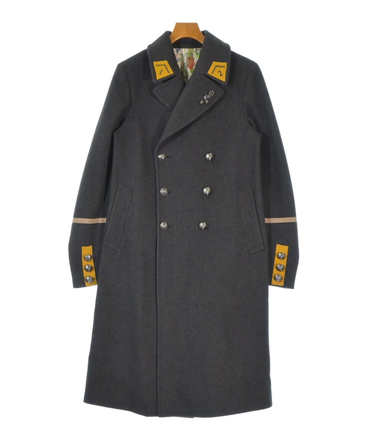 GUCCI（グッチ）チェスターコート グレー サイズ:48(L位) メンズ 