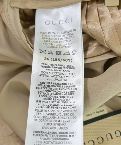 GUCCI（グッチ）ひざ丈スカート ベージュ サイズ:36(XS位) レディース/2200671528058
