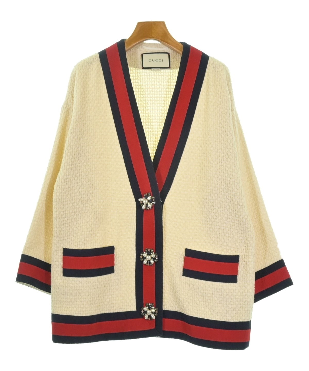 専用　GUCCI テーラード　ジャケット　白　38サイズ　美品 GUCCI（グッチ）カジュアルジャケット 白 サイズ:36(XS位) レディース