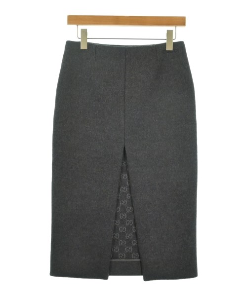 GUCCI（グッチ）ひざ丈スカート グレー サイズ:36(XS位) レディース/2200731765034