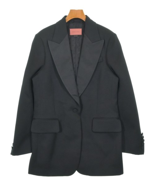 GUCCI（グッチ）テーラードジャケット 黒 サイズ:46(XL位) レディース/2200733545016