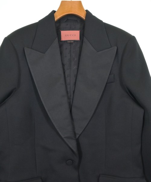 GUCCI（グッチ）テーラードジャケット 黒 サイズ:46(XL位) レディース/2200733545016
