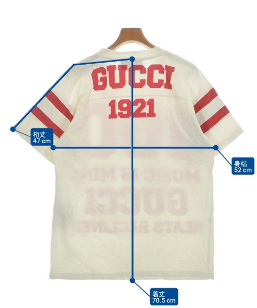 GUCCI（グッチ）Tシャツ・カットソー 白 サイズ:XS メンズ/2200731048045