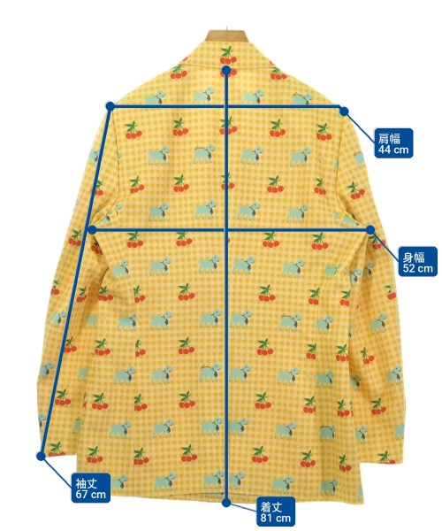 GUCCI（グッチ）テーラードジャケット 黄 サイズ:50(XL位) メンズ/2200733433023