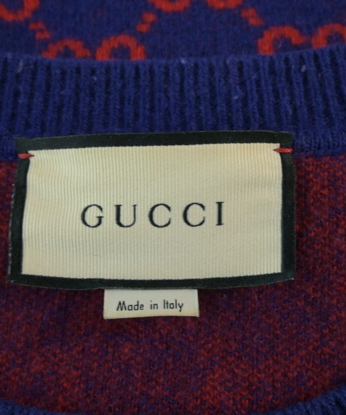 GUCCI（グッチ）ニット・セーター 紺 サイズ:M メンズ/2200720203011