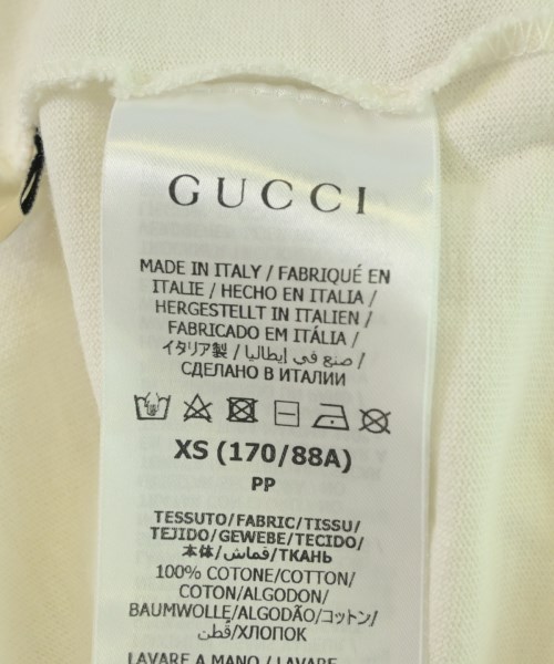 GUCCI（グッチ）Tシャツ・カットソー 白 サイズ:XS メンズ/2200721067049