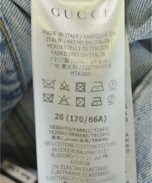 GUCCI（グッチ）デニムパンツ 青 サイズ:28(L位) レディース/2200722133071