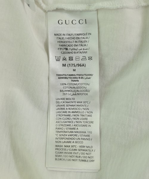 GUCCI（グッチ）Tシャツ・カットソー 白 サイズ:M メンズ/2200724144075