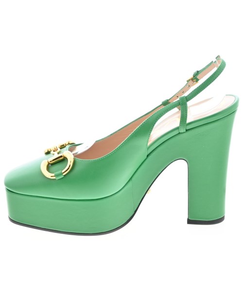 GUCCI（グッチ）パンプス 緑 サイズ:EU37 1/2(24cm位) レディース/2200724365098