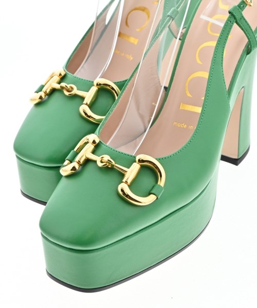 GUCCI（グッチ）パンプス 緑 サイズ:EU37 1/2(24cm位) レディース/2200724365098