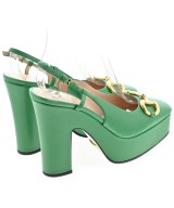 GUCCI（グッチ）パンプス 緑 サイズ:EU37 1/2(24cm位) レディース/2200724365098