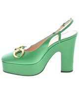 GUCCI（グッチ）パンプス 緑 サイズ:EU37 1/2(24cm位) レディース/2200724365098