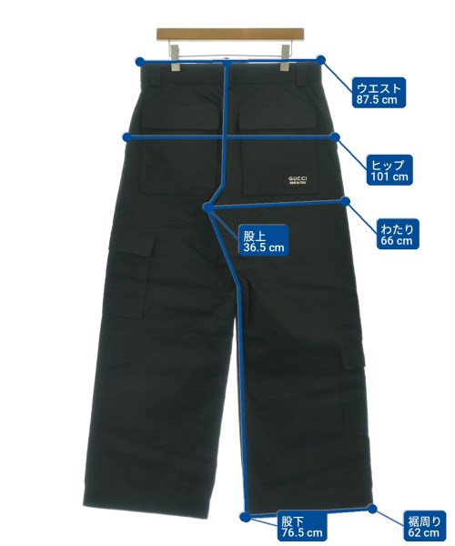 GUCCI（グッチ）カーゴパンツ 黒 サイズ:48(L位) メンズ/2200728782020