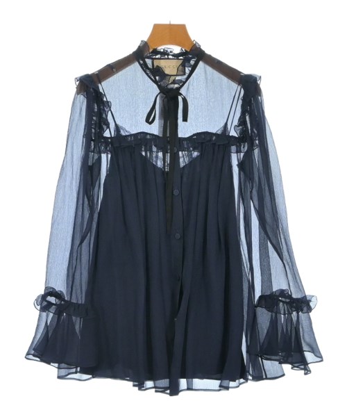 GUCCI(グッチ)ブラウス 紺 サイズ:36(XS位)/2200682886604