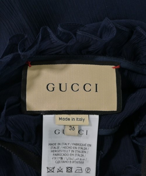GUCCI（グッチ）ブラウス 紺 サイズ:36(XS位) レディース/2200682886604