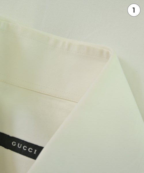 GUCCI（グッチ）ドレスシャツ 白 サイズ:38(S位) メンズ/2200684105031