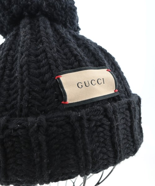 GUCCI（グッチ）ニットキャップ・ビーニー 黒 サイズ:- レディース/2200678471265