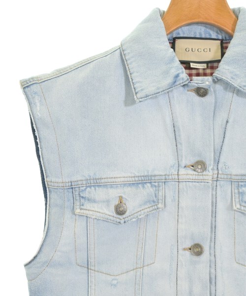 GUCCI（グッチ）デニムジャケット 青 サイズ:38(S位) レディース/2200680187116