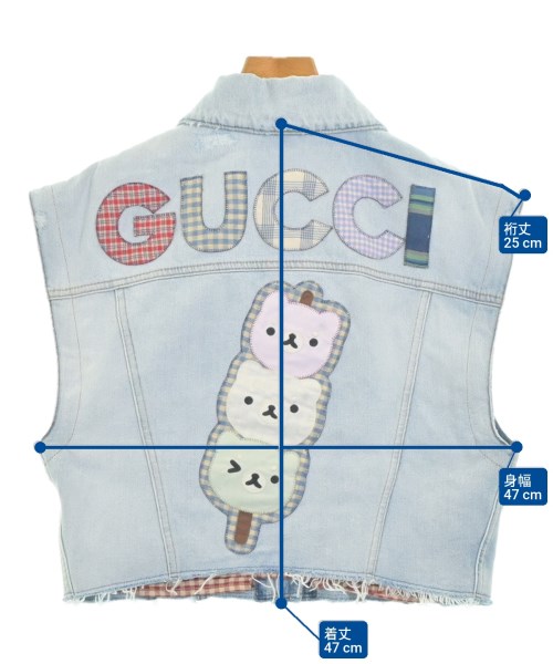 GUCCI（グッチ）デニムジャケット 青 サイズ:38(S位) レディース/2200680187116