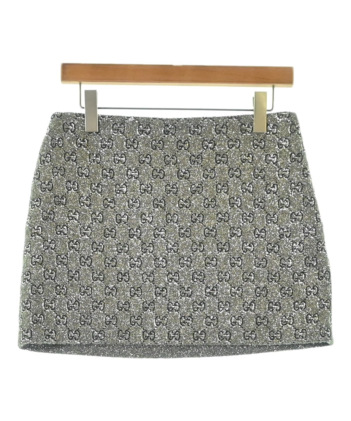 GUCCI（グッチ）ミニスカート シルバー サイズ:40(M位) レディース