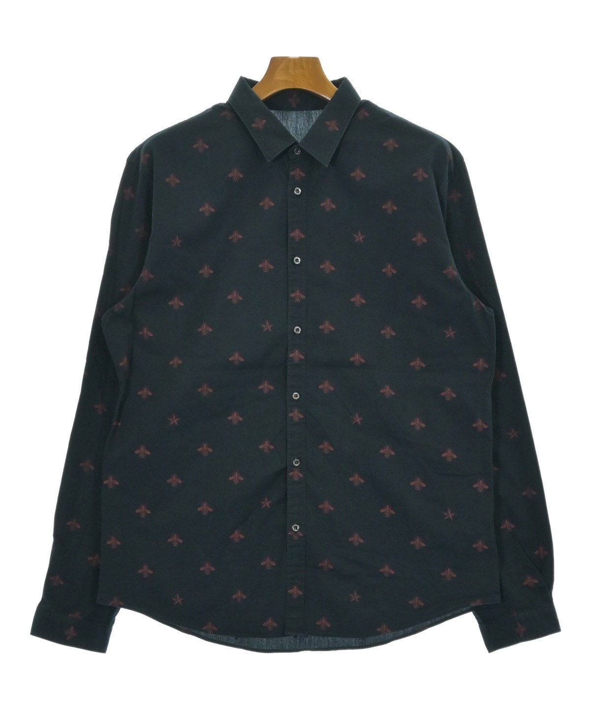 GUCCI 紺色長袖シャツ GUCCI（グッチ）カジュアルシャツ 紺 サイズ:43(XXL位) メンズ