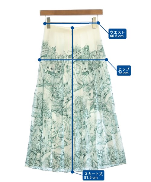GUCCI（グッチ）ロング・マキシ丈スカート 白 サイズ:34(XXS位) レディース/2200688764043
