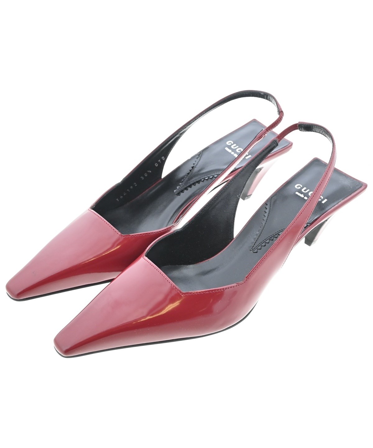 GUCCI（グッチ）パンプス 赤 サイズ:EU38 1/2(25cm位) レディース